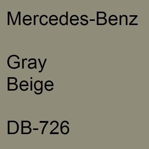 Mercedes-Benz, Gray Beige, DB-726.